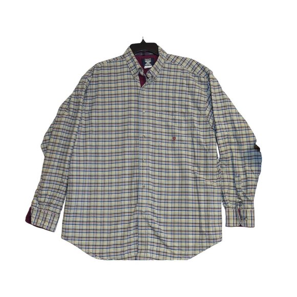 Mens Twenty X Wrangler Plaid Button-Down Shirt Long Sleeve Size XL 100% Cotton M - Picture 1 of 4